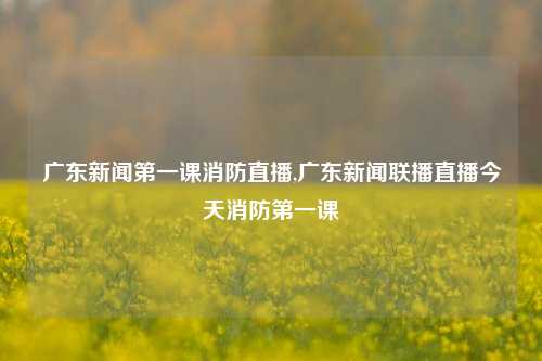 广东新闻第一课消防直播,广东新闻联播直播今天消防第一课