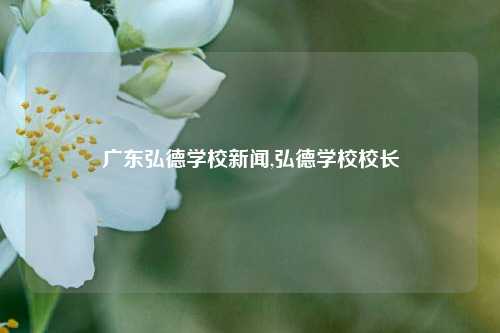 广东弘德学校新闻,弘德学校校长