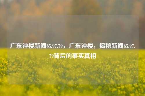 广东钟楼新闻65.97.79，广东钟楼，揭秘新闻65.97.79背后的事实真相