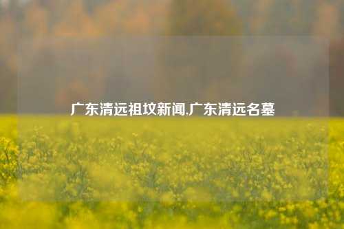 广东清远祖坟新闻,广东清远名墓