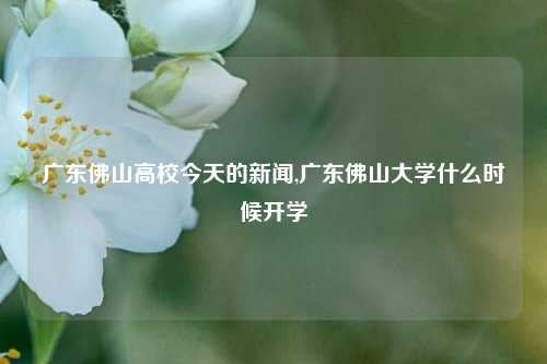 广东佛山高校今天的新闻,广东佛山大学什么时候开学