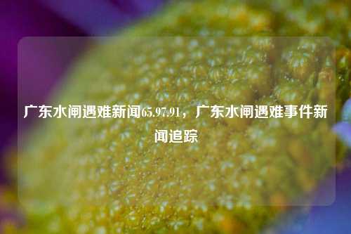 广东水闸遇难新闻65.97.91，广东水闸遇难事件新闻追踪