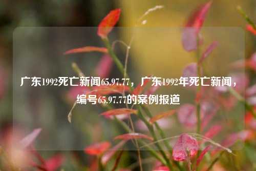 广东1992死亡新闻65.97.77，广东1992年死亡新闻，编号65.97.77的案例报道