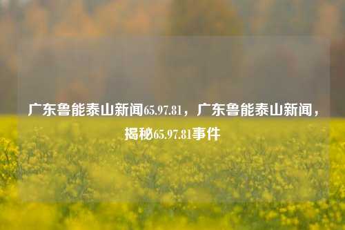 广东鲁能泰山新闻65.97.81，广东鲁能泰山新闻，揭秘65.97.81事件