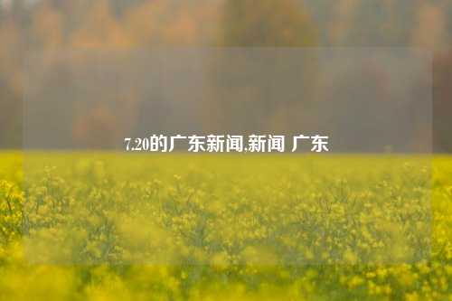 7.20的广东新闻,新闻 广东