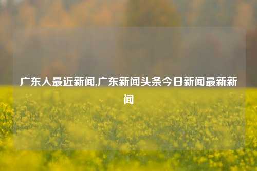 广东人最近新闻,广东新闻头条今日新闻最新新闻