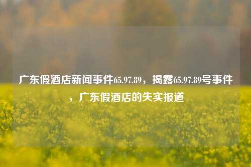 广东假酒店新闻事件65.97.89，揭露65.97.89号事件，广东假酒店的失实报道