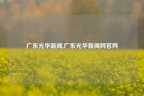 广东光华新闻,广东光华新闻网官网