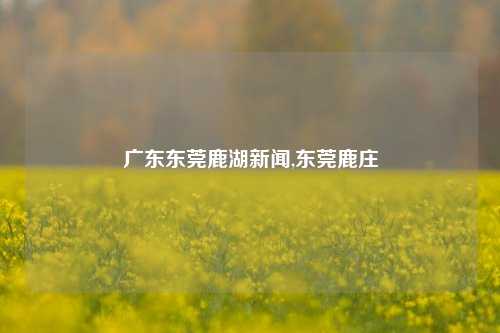 广东东莞鹿湖新闻,东莞鹿庄