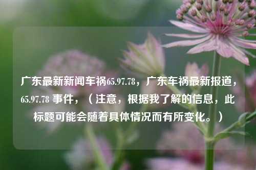 广东最新新闻车祸65.97.78，广东车祸最新报道，65.97.78 事件，（注意，根据我了解的信息，此标题可能会随着具体情况而有所变化。）