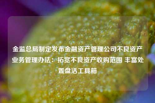 金监总局制定发布金融资产管理公司不良资产业务管理办法：拓宽不良资产收购范围 丰富处置盘活工具箱