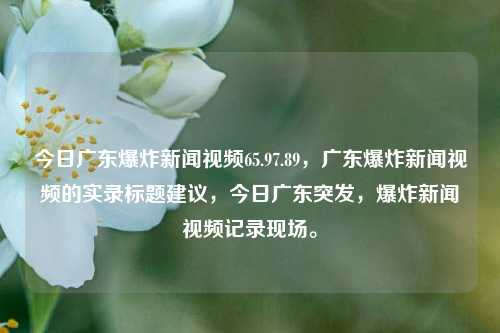 今日广东爆炸新闻视频65.97.89，广东爆炸新闻视频的实录标题建议，今日广东突发，爆炸新闻视频记录现场。