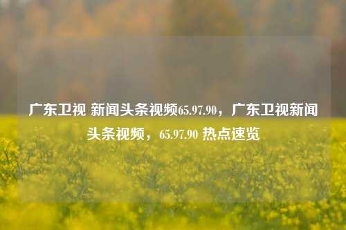 广东卫视 新闻头条视频65.97.90，广东卫视新闻头条视频，65.97.90 热点速览