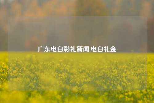 广东电白彩礼新闻,电白礼金