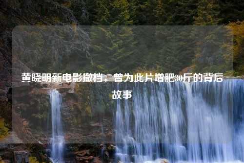 黄晓明新电影撤档，曾为此片增肥30斤的背后故事