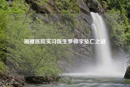 湘雅医院实习医生罗帅宇坠亡之谜